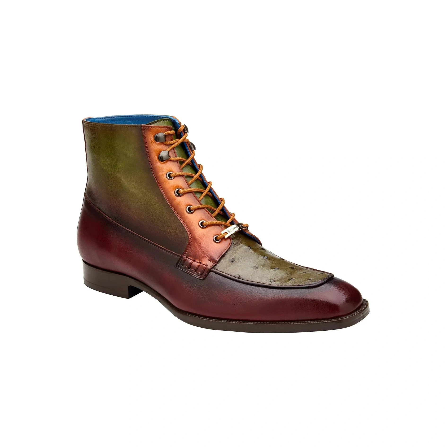Botas Belvedere Greco Borgoña, plumas de avestruz y cuero italiano: ¡Un lujo rebelde para tus pies!